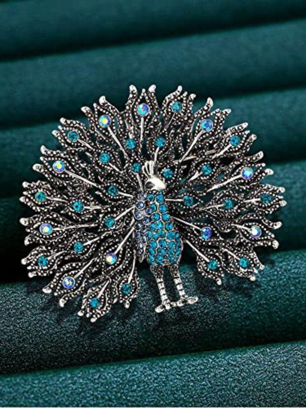 New - Vintage Peacock Tails Brooch Pin for Women Girls Fashion